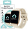 Gymcline Fitness Watch Ciro Fitness Tracker with Multiple Sports Modes, Heart Rate Monitor, Sleep Tracker, Step Counter and Daily Activity Monitoring Waterproof Watch for Women and Men, Cream