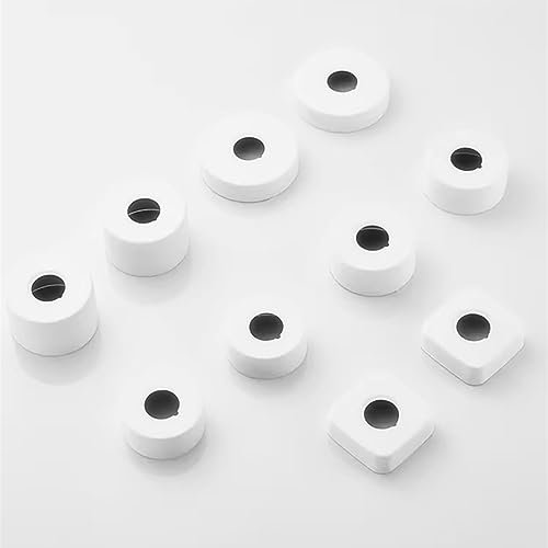 2 rosetas de 25 mm de diámetro (3/4) color blanco, cubierta de tubo blanca, roseta de acero inoxidable, roseta rosetón, roseta para grifos de ducha, grifos, radiadores (blanco, 60 x 18)