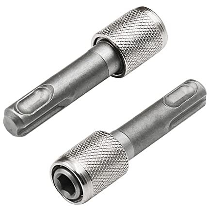 GIGIIS Adapter SDS-Plus 6,35mm (1/4'') 2 Stück SDS Bit Adapter Sechskantschaft Bohrerhalter Konverter Adapter von Rundschaft auf Sechskantschaft für Schlagbohrer Hammerbohrer
