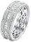 Ayoiow Ehering Damen Einzeln, Trauringe 14 Karat mit Prinzess Moissanit 3.2ct Ring Weiß Quadratisch Größe 48 (15.3)