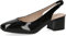 CAPRICE Damen Slingpumps aus Leder mit Lack, Schwarz (Black Patent), 41 EU