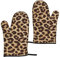 Heat Resistant Oven Gloves Sets Of 2 - Fun Leopard Print Printed Kitchen Non-Slip Microwave Oven Mitts 1 Pair For Baking Cooking Bbq