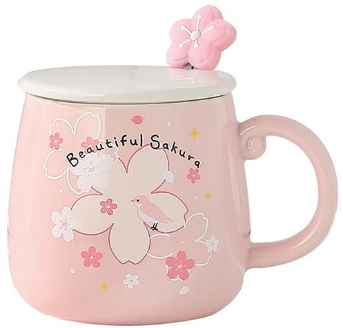Arawat Tazza Rosa Regalo Carino 3d Fiore Tazza Tazza Di Tè In Ceramica 400ml Tazza Di Caffè Tazza Dolce Tè Caffè Regalo Di Compleanno Per Le Donne Ragazze Mamma Fidanzata