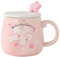 Arawat Tazza Rosa Regalo Carino 3d Fiore Tazza Tazza Di Tè In Ceramica 400ml Tazza Di Caffè Tazza Dolce Tè Caffè Regalo Di Compleanno Per Le Donne Ragazze Mamma Fidanzata
