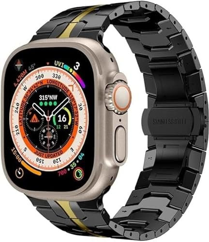 AXPTI Premium Stainless Steel Metal Strap for Apple Watch 49mm 44mm 45mm for Iron Man Bracelet Metal Buckle Band Compatible with Iwatch Ultra 8 7 SE 6 41/40/38/42mm (Color : C, Size : 38/40/41mm)