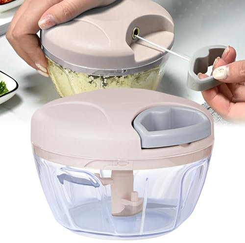 LULUWA Tritatutto Manuale da Cucina, per Verdure Carne Frutta Noci Aglio Cipolla e Peperoni (Rosa)