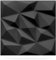 DECCART - Panneau Mural Decoratif 3D | Revetement mural | Panneaux Muraux | Polystyrène PSE | 50x50 cm Brylant 2 m², 8 pièces, noir