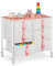 Relaxdays Meuble de Rangement pour Enfants, 6 tiroirs, Commode, env. 61,5 x 68 x 40,5 cm, Tissu et métal, Blanc/Rose