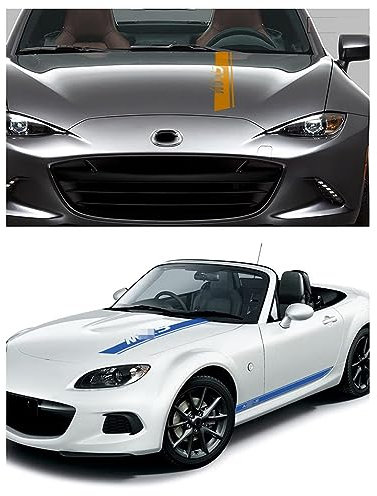 SPYKEY AutoKarosseriaufkleber Für Mazda MX5 NA NB NC ND,Stoßstangenaufkleber Aufkleber Der Motorhaube Vinyl Aufkleber Auto Zubehör,D-Blue