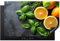 KitchenYeah© Herdabdeckplatte Einteilig Induktionsmatte Küche Abdeckung Ceranfeld Herd Abdeckplatte Deko Vinyl Matte Aufrollbar Obst - Grau - Konkret - Orange - Pflanzen - 80x52 cm