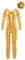 Hedmy Kinder Mädchen Sportbody Metallic Turnanzug Ganzkörper Langarm Trikot Body Overall Gymnastikanzug Dancewear Gold 134-140