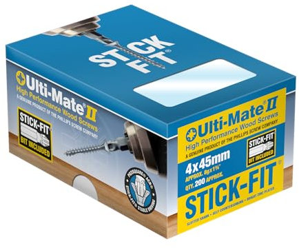 Ulti-Mate Woodcrews - Bright Zinc Plated - 4.0 x 45mm - Box of 200