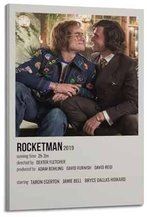 Zamm Rocketman Leinwand-Poster, Wandkunst, dekoratives Gemälde, Schlafzimmer, Poster, 40 x 60 cm, Rahmenstil