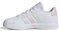 adidas Grand Court Lifestyle Tennis Lace-Up Shoes Chaussures, Cloud White/Crystal Jade/Clear Pink, 30.5 EU