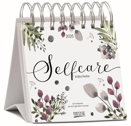 Selfcare - Postkartenkalender 2025 - Wochenkalender - Korsch-Verlag - 53 Postkarten mit inspirierenden Sprüchen - 17 cm x 16 cm