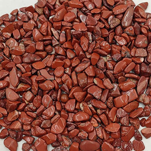 IDGTTLDF décoration de la Chambre Cristal de Quartz Jaspe Rouge Naturel, 100 g/Paquet, Pierre polie, Puce de Gravier, décoration d'aquarium, spécimen Poli, Cadeau
