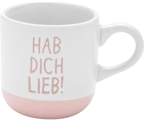 GRUSS & CO Espressotasse mit Gravur HDL | Tasse aus Steinzeug, 10 cl, mit Geschenk-Banderole | Geschenk Freunde, Geburtstag, Liebe | 73938