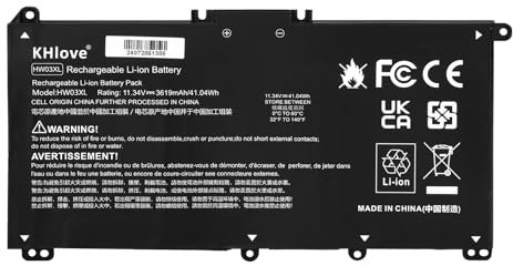 KHlove HW03XL L97300-005 Laptop Batteria per HP Pavilion 15-EG 15-EH 15-eg0053cl 15-eg1073cl 15-eg1053cl 15-eg1053cl 15-eg1025cl 15-eg0048nr 15-eg0073cl Serie L97300-005 TPN-C131 HSTNN-IB90 HSTNN-OB2A