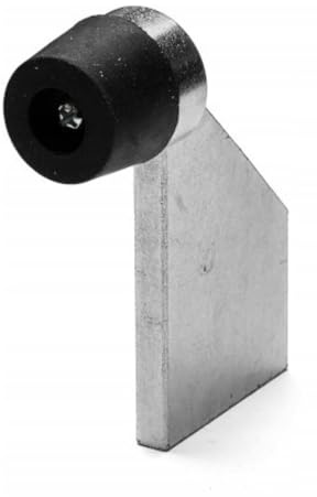 WDB - Torstopper mit Gummipuffer Auflaufschuh 50 x 8 x H 100 mm | Türstopper, Bodenanschlag für Drehtore, Flügeltore und schwere Türen - robuster Türpuffer