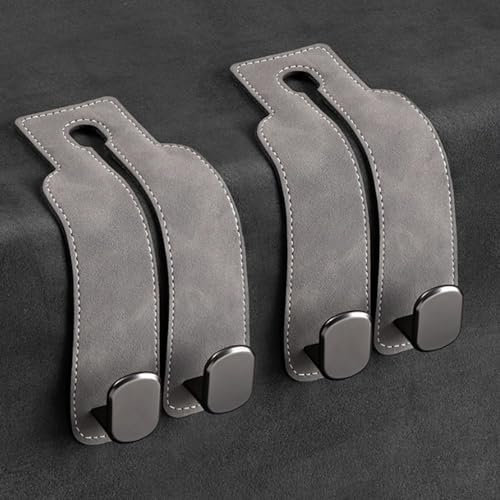 2 Stücke Auto Lagerung Haken Universal Autositz Doppelhaken für Kopfstütze Leder Aufbewahrungshaken Rückenlehnenhaken Auto-Rücksitzhaken für Handtaschen & Geldbörsen Praktisches Auto Gadgets Innenraum