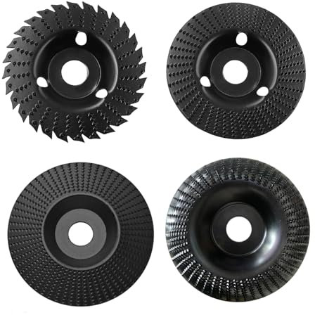 Angle Grinder Wood Carving Disc 125mm, 4 PCS Wood Grinding Wheel, Grinder Shaping disc for Angle Grinders with 22mm Arbor, Grinder Shaping Disc for Angle Grinders