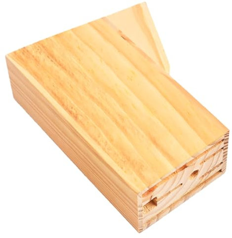 Hoement Wooden Log Knife Holder Kitchen Cutter Organizer Scissor Rack for Butcher Knife Storage in Kitchen Restaurant