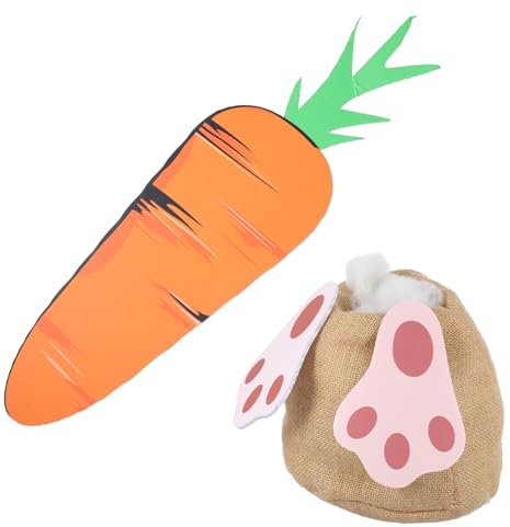 BESPORTBLE Ostern Bunny Karotte Zeichen Decor 1 Set Von Außen Hof Verzierungen Garten Szene Requisiten