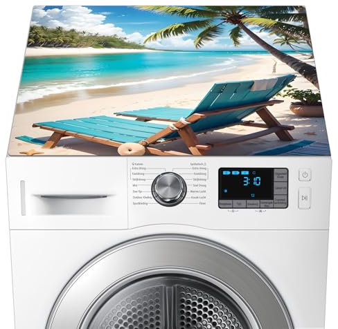 SANLIUSANJIU Washing Machine Cover, 60 x 60 cm, Washing Machine Cover, Non-Slip, Washing Machine Dust Cover, Washing Machine Cover with Pattern Cover, for Washing Machines, Refrigerators, Kitchens (C)