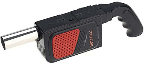 Rankomu Soffiatore Barbecue Elettrico Portatile - Accendi Carbonella con Ventilatore per Campeggio (Plastica/Acciaio Inox, 161g)