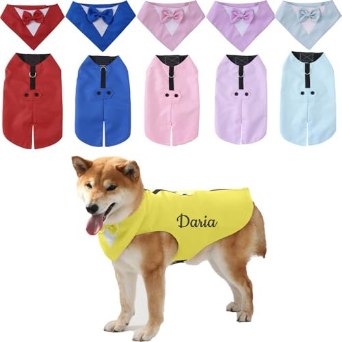 Personalisiertes Hundehalstuch, bestickter Namen, personalisierbar, Dreieck-Lätzchen, Halstuch, Haustier-Kostüm, Zubehör für kleine, mittelgroße und große Hunde, Katzen, Haustiere, Geburtstagsgeschenk