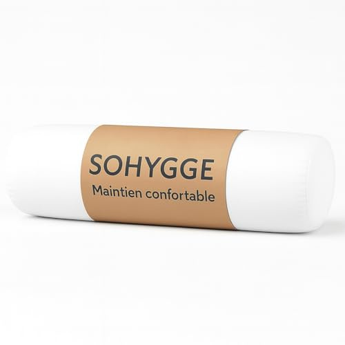 SOHYGGE Nackenrolle, bequem, 180 cm – ergonomisches Nackenrolle, langes Kopfkissen aus weicher Mikrofaser | Füllung aus recycelter 3D-Hohlfaser | Hergestellt in Europa | Öko-TEX zertifiziert
