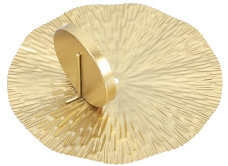 Wandhängender Runder Kerzenhalter aus Metall für Wand Kerzenhalter Dekor | Goldene Rundform, Retro Elegant und Chic, für Innenräume und Kaminsimsdekoration mit Dekorativem Akzent