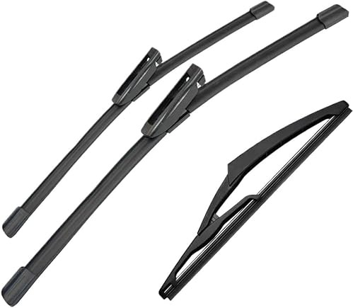MOZbatte Kit di 3 spazzole per tergicristalli compatibili con Citroen C4 Cactus (2014-2020) | Anteriore 26+18 e Posteriore 10 | Funzionamento silenzioso