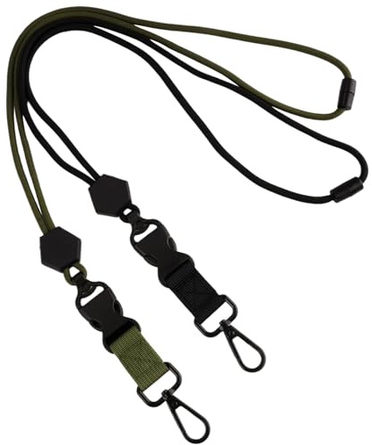 2 Stück Rundes Umhängeband mit Abnehmbarer, Rundes Lanyards mit Abnehmbarer Schnalle, Breakaway Schlüsselbänder mit Runden für Ausweishalter, Autoschlüssel, Usb-Stick, Arbeitsausweis, Zugangskarte
