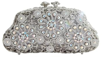 IRGVJIFR Blumen Abendtasche Multicolor Kristall Clutch Geldbörse Dame Abendtaschen Frauen Metall Box Schminktäschchen Hochzeit Party Abendessen Diamant Handtasche(Color-03)
