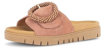 Gabor Damen Pantoletten, Frauen Clogs, Pantoletten,rot,Glitzer,blau,Rolling-Soft,Sensitive,Basic,Derby,Silber,rosa,grau,beige,Clay,38 EU / 5 UK
