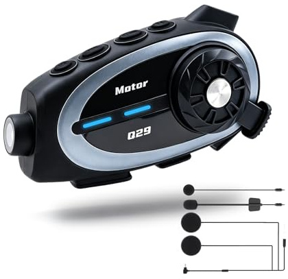 Avutrel Dashcam BT5.4, casco de moto con cámara 1080p, intercomunicador de auriculares para moto 1v1 multimarcas, audio multitarea. Navegación en tiempo real de la aplicación, impermeable IPX6