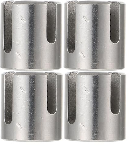 SHINEOFI 4 Stück Edelstahl Drahtseil Kreuzklemme Wetterfest für 4mm Drahtseil mit Rostfreier Seilklemme zur Befestigung im Außenbereich und Gartenzaunmontage