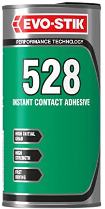 EVO-STIK 528 Instant Contact Adhesive, Multi-Purpose Adhesive, High Shear Strength, Good Temperature Resistance, Excellent Final Bond Strength, 500ml