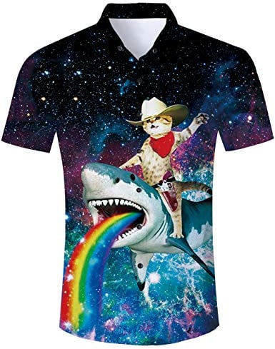 TUONROAD Hawaiihemd Herren 3D Funky Shirt Hemd Herren Kurzarm Button Down Freizeithemden Hawaii Hemd Männer M-XXL