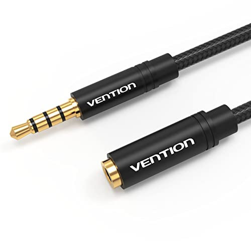 VENTION 3.5mm Audio Mic Extension Cable - 3M, Male to Female, Nylon Braided, Stereo, For Headset/TV/Laptop/Nintendo