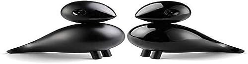 Kay Bojesen Unzertrennliche 1 Paar Figuren 9 cm Singvögel, schwarz