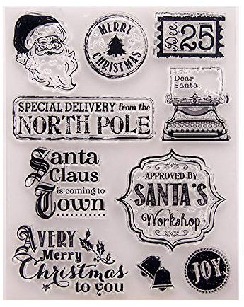 arriettycraft Transparente Stempel für Grußkarten, Dekoration und Scrapbooking, Motiv: Weihnachtsmann