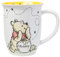 Silver Buffalo Disney Winnie The Pooh But First Hunny Wide Rim Bees Flying Ceramic Mug, 16 Ounces