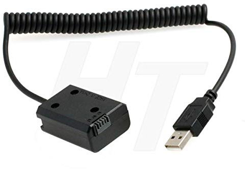 HangTon 5V USB zu NP-FW50 Dummy Akku für Sony ZVE10 A7 A7II A7S A7SII A7R A7RII A6300 A6500 A6000 A5100 NEX Serie Kamera