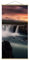 Stoffbild Posterleisten Goðafoss Wasserfall Island Hochformat 2:1 100x50cm Eiche