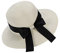 Eight Space Stroh Sonnenhut für Frauen, Sommerhut Faltbarer Sonnenhut UPF 50 + mit Sonnen Shade Strand breite Krempe Damen (Weiß)