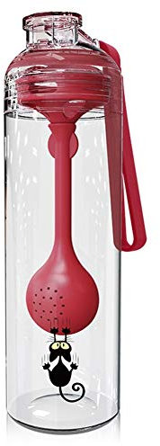 ZYTB Thé Bouteille d'eau sans BPA Tasse de thé de Fruits Tasse infuseur jus Shaker Sport Tour randonnée Bouteilles Camp Portable d'escalade avec infuseur (Color : Red)
