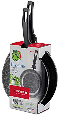 Moneta Insieme Set Padelle 24-28 cm anche induzione