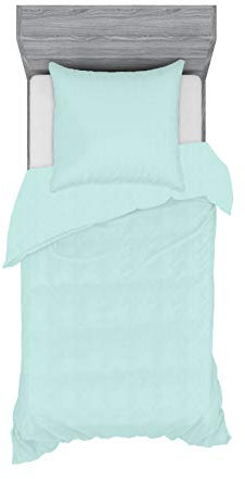 ABAKUHAUS Baumwoll Bettbezug-Set, Hotelqualität Bettwäsche & Kissenbezug mit Reißverschluss Schlafzimmer, Bettbezug mit 1 Kissenbezug, 135 cm x 200 cm, Türkis